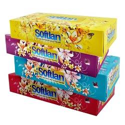 دستمال کاغذی 100 برگ دولایه سافتلن